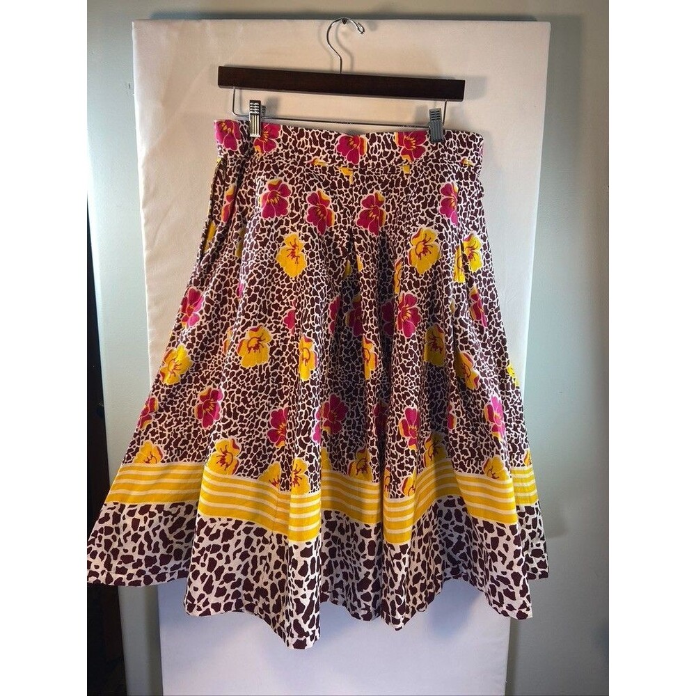 FRANCS + BENEDICT WOMENS SZ MEDUIM FLAIR PLEATED FLORAL PRINT KNEE LENTH SKIRT
